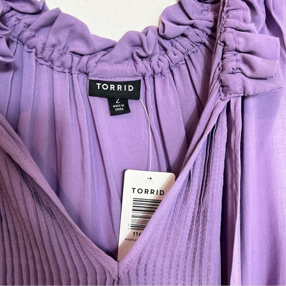 TORRID SLEEVELESS DUSTY LAVENEDER WOMEN BLOUSE PLUS SIZE 2 OR 2X BRAND NEW - Picture 6 of 6